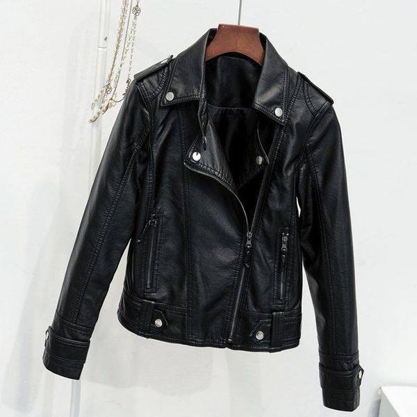 women's leather & faux 2021 women autumn winter pu soft jackets lady black zippers motorcycle jacket female street coats
women's leather & faux 2021 women autumn winter pu soft jackets lady black zippers motorcycle jacket female street coats