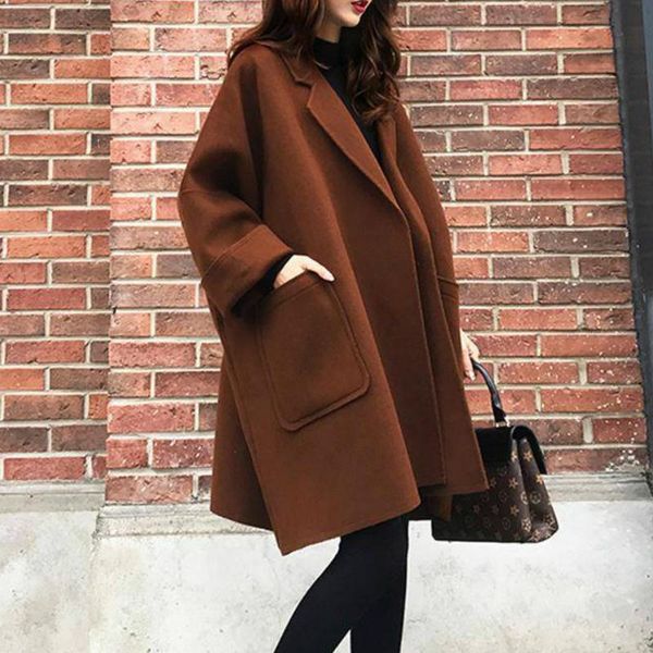 women's wool & blends sondr mix women ulzzang spring thin all-match elegant loose stitch batwings pure sleeve female chic oversize 5xl, Black
women's wool & blends sondr mix women ulzzang spring thin all-match elegant loose stitch batwings pure sleeve female chic oversize 5xl, Black