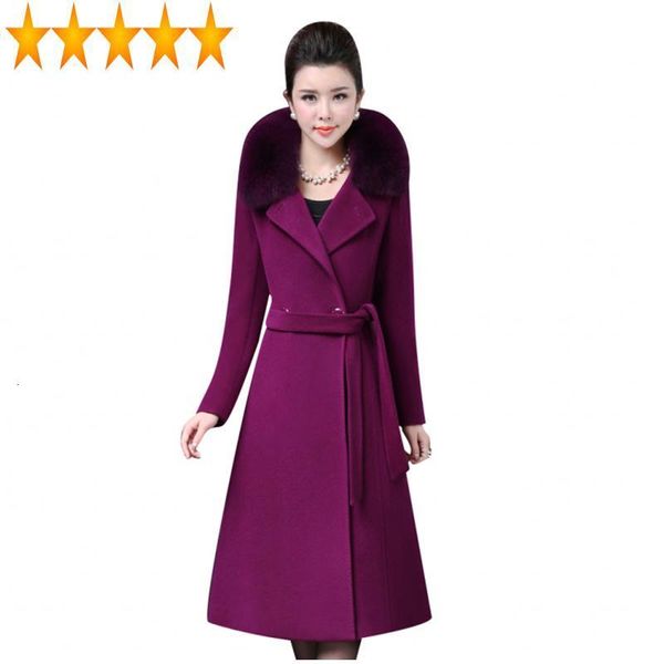 women's wool & blends coat long female woolen casaco plus size winter jacket woman coats faux fur collar abrigos mujer invierno kj327 x, Black
women's wool & blends coat long female woolen casaco plus size winter jacket woman coats faux fur collar abrigos mujer invierno kj327 x, Black