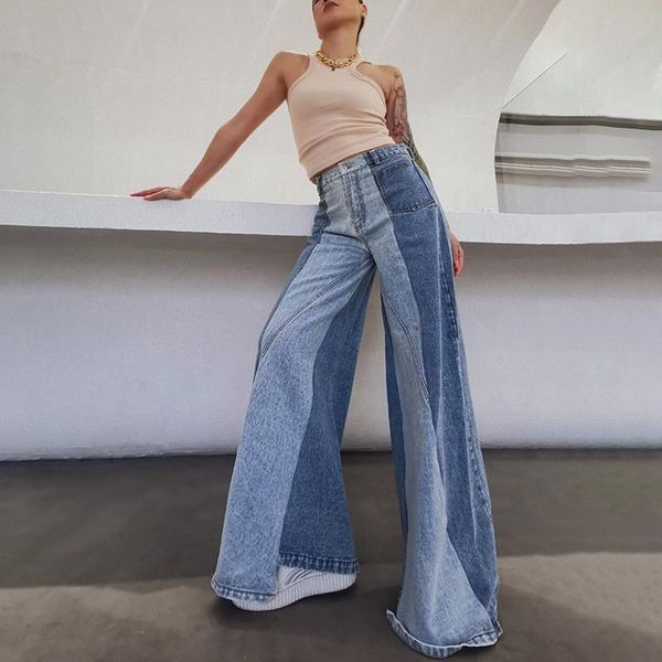 women's jeans high contrast de mujer sense summer irregular trend style pantalones korean stitching personality waist design summe, Blue
women's jeans high contrast de mujer sense summer irregular trend style pantalones korean stitching personality waist design summe, Blue