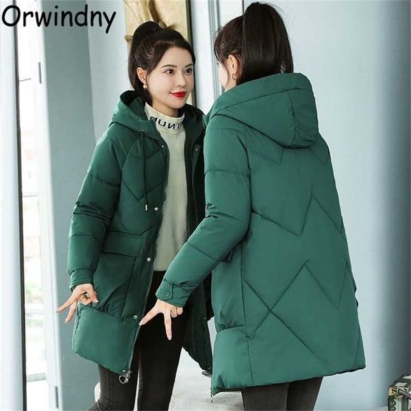 orwindny women winter jacket thicken warm student long coat hooded solid snow wear parkas female plus size s-3xl 211130, Black
orwindny women winter jacket thicken warm student long coat hooded solid snow wear parkas female plus size s-3xl 211130, Black