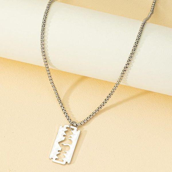 pendant necklaces ins men rhodium blade razor hip-hop rock choker trendy korean fashion chic women party jewelry, Silver
pendant necklaces ins men rhodium blade razor hip-hop rock choker trendy korean fashion chic women party jewelry, Silver