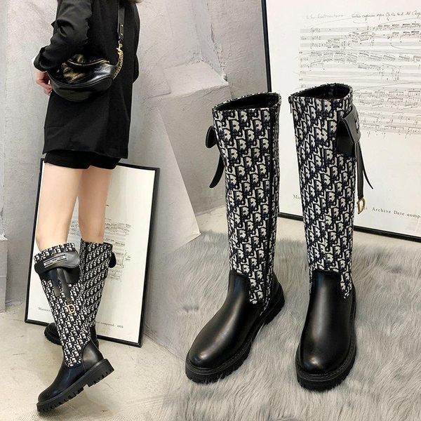 boots leather high-women's 2021 winter denim thick bottom flat side zipper, Black
boots leather high-women's 2021 winter denim thick bottom flat side zipper, Black