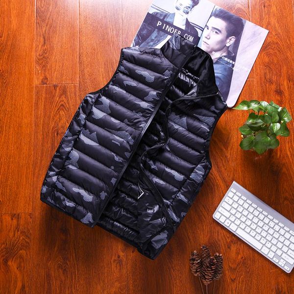 men's vests men winter sleeveless jacket stylish camouflage vest plus size windproof warm waistcoat, Black;white
men's vests men winter sleeveless jacket stylish camouflage vest plus size windproof warm waistcoat, Black;white