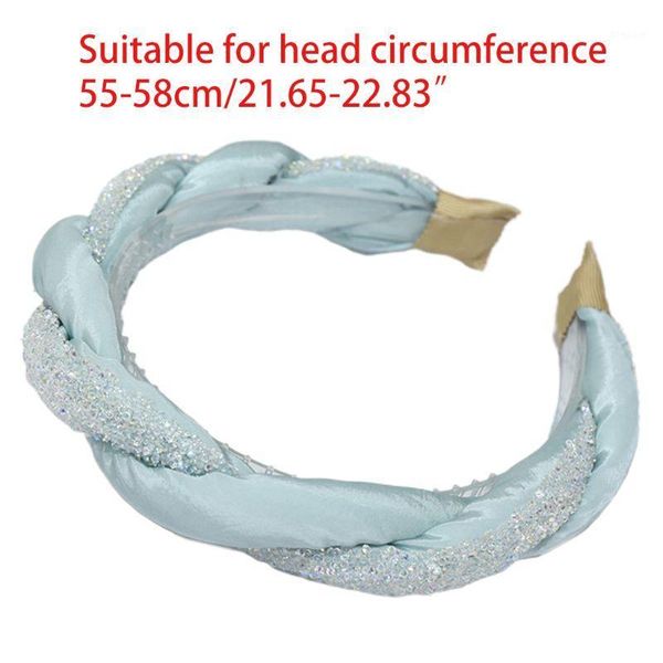 women twist braided wide headband shiny crystal patchwork candy color hair hoop j78e1
women twist braided wide headband shiny crystal patchwork candy color hair hoop j78e1