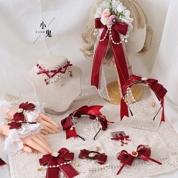 other event & party supplies dark red lolita headband hair band bow handmade strawberry sweet hairband side clip lace flower balls accessori
other event & party supplies dark red lolita headband hair band bow handmade strawberry sweet hairband side clip lace flower balls accessori