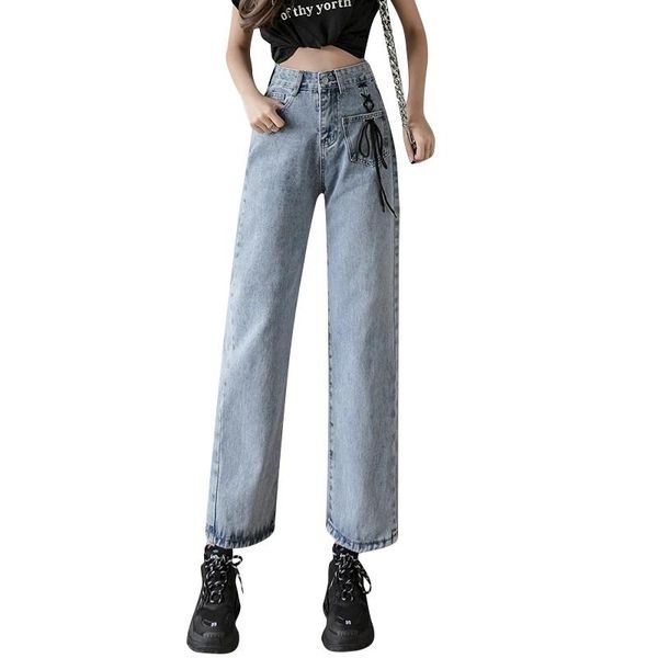 women's jeans female britches streetwear high waist women elastic buha pants lady wide leg trousers femme denim bagge slack, Blue
women's jeans female britches streetwear high waist women elastic buha pants lady wide leg trousers femme denim bagge slack, Blue