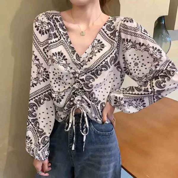 fashion high waist short chiffon winter designer women puff sleeve floral blouses casual office korean clothing ladies 210515, White
fashion high waist short chiffon winter designer women puff sleeve floral blouses casual office korean clothing ladies 210515, White