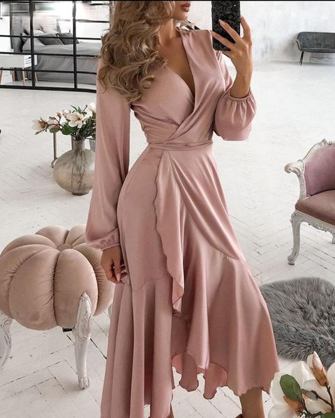 casual dresses 2021 fashion long-sleeved elegant deep v-neck asymmetrical ruffled long dress, Black;gray
casual dresses 2021 fashion long-sleeved elegant deep v-neck asymmetrical ruffled long dress, Black;gray