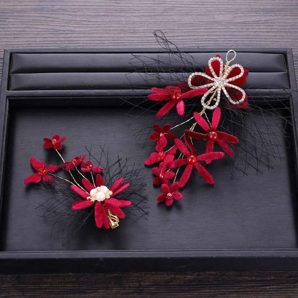 hair clips & barrettes 1pair bride elegant lace mesh red flower pins wedding gown decoration children's performance exquisite clip set, Golden;silver
hair clips & barrettes 1pair bride elegant lace mesh red flower pins wedding gown decoration children's performance exquisite clip set, Golden;silver