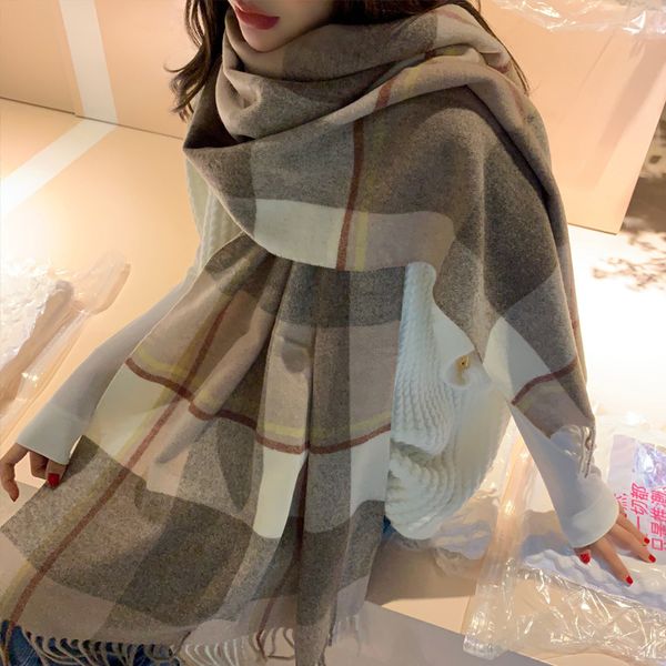 pure wool scarf winter female cashmere dual-purpose solid color long thickened warm shawl, Blue;gray
pure wool scarf winter female cashmere dual-purpose solid color long thickened warm shawl, Blue;gray