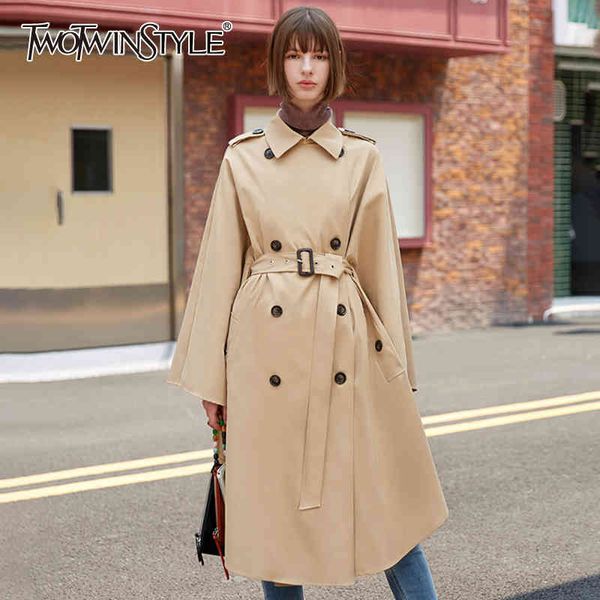 casual khaki cloak windbreaker for female lapel collar big cuff high waist with sashes women's trench coats fashion 210524, Tan;black
casual khaki cloak windbreaker for female lapel collar big cuff high waist with sashes women's trench coats fashion 210524, Tan;black