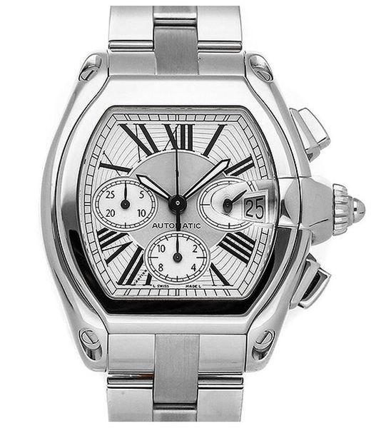 items watch 47mm roadster 62019x6 stainless steel white dial sapphire vk quartz chronograph working mens men's watches, Slivery;brown
items watch 47mm roadster 62019x6 stainless steel white dial sapphire vk quartz chronograph working mens men's watches, Slivery;brown