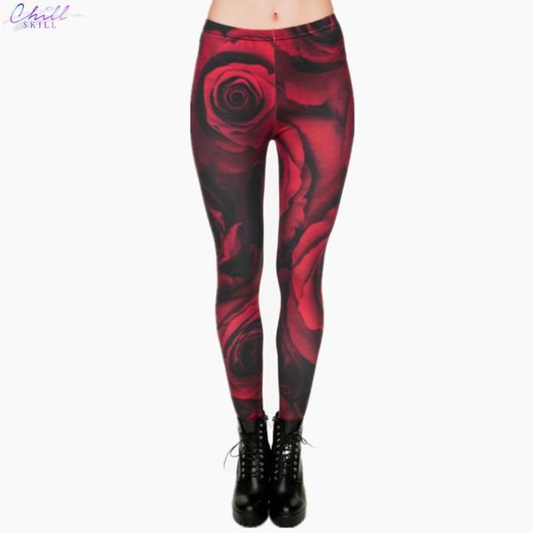 women's leggings chill skill fashion flowers printing legging punk women legins stretchy trousers casual pants, Black
women's leggings chill skill fashion flowers printing legging punk women legins stretchy trousers casual pants, Black