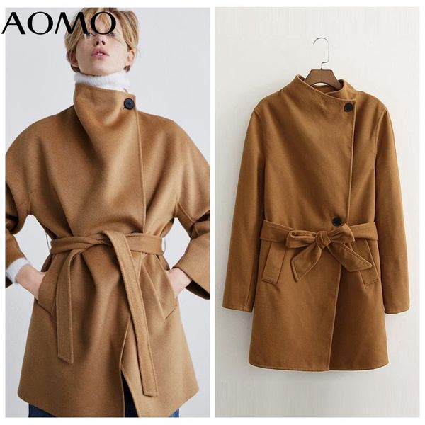 women's wool & blends aomo 2021 winter women woolen coat with slash warm thick elegant long sleeve female overcoat 1d80a, Black
women's wool & blends aomo 2021 winter women woolen coat with slash warm thick elegant long sleeve female overcoat 1d80a, Black