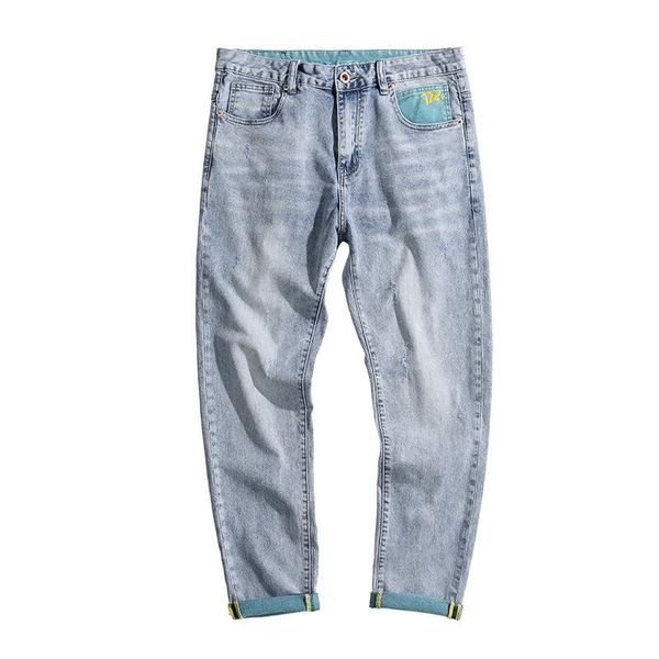 men's breathable fashion pants light blue jeans straight simplicity comfortable mid waist trousers
men's breathable fashion pants light blue jeans straight simplicity comfortable mid waist trousers