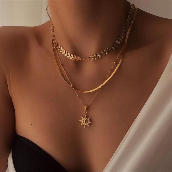 pendant necklaces punk gold multilayered wheat sun necklace snake for women vintage 2021 chain choker jewelry wedding gifts ins trendy, Silver
pendant necklaces punk gold multilayered wheat sun necklace snake for women vintage 2021 chain choker jewelry wedding gifts ins trendy, Silver