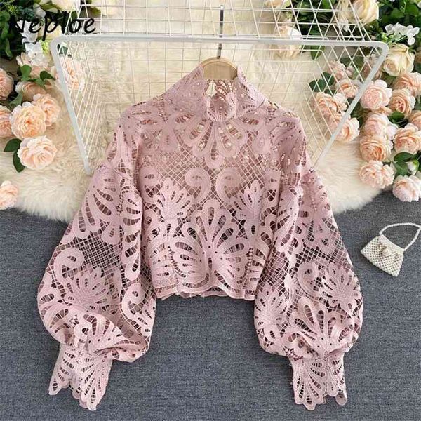 fashion chic lantern long sleeve blouses fresh sweet zip short blusas lace hollow out stand collar women shirt 210422, White
fashion chic lantern long sleeve blouses fresh sweet zip short blusas lace hollow out stand collar women shirt 210422, White