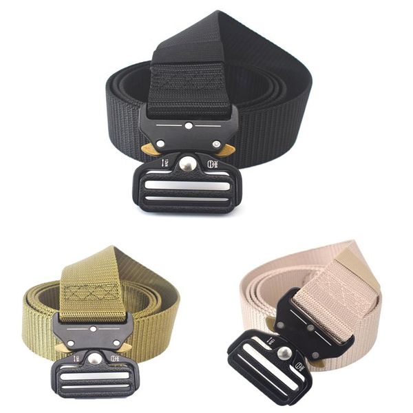 military tactical nylon belt metal buckle adjustable army outdoor quick release hunting training clothes gear waist support, Black;gray
military tactical nylon belt metal buckle adjustable army outdoor quick release hunting training clothes gear waist support, Black;gray