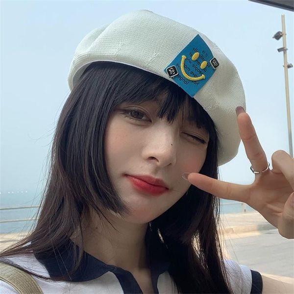 berets white beret female spring autumn 2021 japanese wild patch thin section hollow breathable painter hat outdoor travel cap, Blue;gray
berets white beret female spring autumn 2021 japanese wild patch thin section hollow breathable painter hat outdoor travel cap, Blue;gray