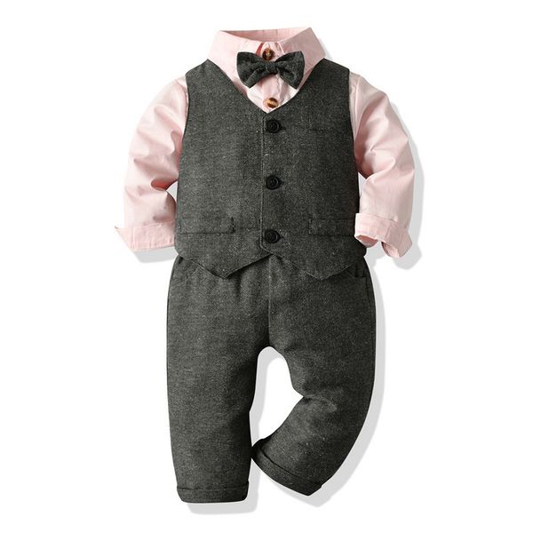 autumn british children's long sleeve shirt boy's vest children's trousers three piece baby, Blue
autumn british children's long sleeve shirt boy's vest children's trousers three piece baby, Blue