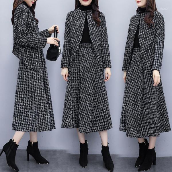 ladies 2 piece skirt suit 2021 autumn winter houndstooth cardigan jacket coat and midi long a line skirts fashion casual plaid1, White
ladies 2 piece skirt suit 2021 autumn winter houndstooth cardigan jacket coat and midi long a line skirts fashion casual plaid1, White