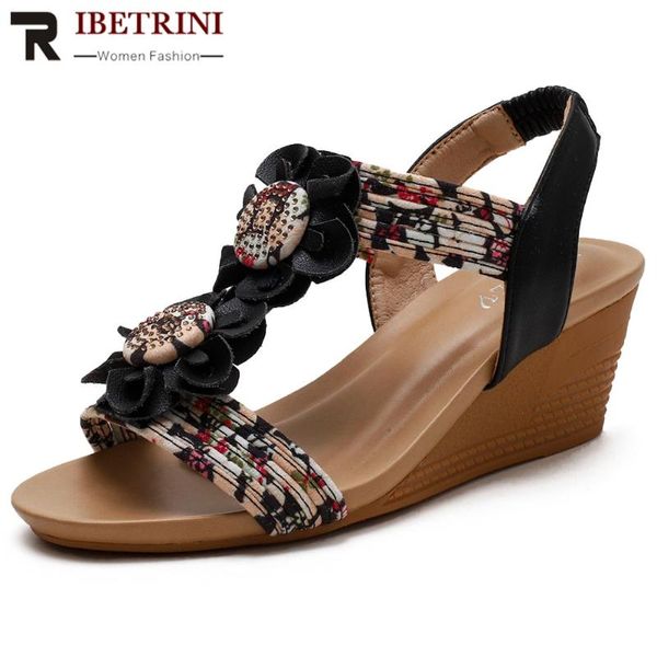 vintage retro women open toe flower shoes back strap wedges casual sandals comfy bohemia summer dress, Black
vintage retro women open toe flower shoes back strap wedges casual sandals comfy bohemia summer dress, Black