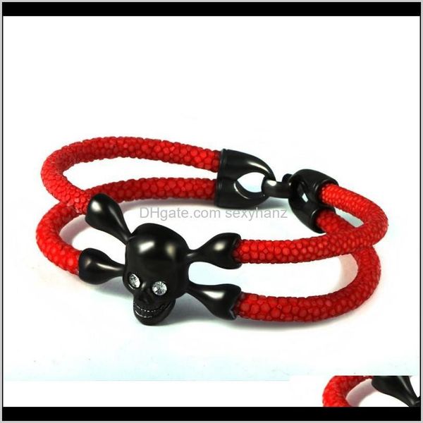 bangle bracelets jewelry drop delivery 2021 (10 pcs)exclusive design exotic handmade north skull stingray bracelet,woman and man bracelets,b, Black
bangle bracelets jewelry drop delivery 2021 (10 pcs)exclusive design exotic handmade north skull stingray bracelet,woman and man bracelets,b, Black