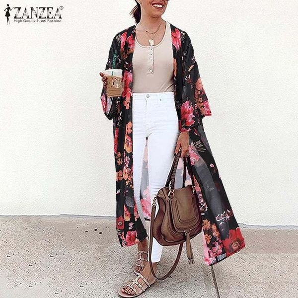 women's blouses & shirts printed long kimono zanzea summer bohemian floral cardigan women casual open front sleeve beach blouse vintage, White
women's blouses & shirts printed long kimono zanzea summer bohemian floral cardigan women casual open front sleeve beach blouse vintage, White