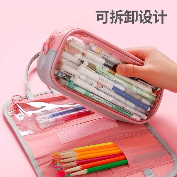 children's pencil case large capacity detachable canvas bag portable design dark buckle strap cute pink can be customized storage bags
children's pencil case large capacity detachable canvas bag portable design dark buckle strap cute pink can be customized storage bags