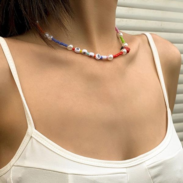 chokers ethnic summer beach imitation pearl choker necklace for women sweet girls baby letters acrylic beads jewelry, Golden;silver
chokers ethnic summer beach imitation pearl choker necklace for women sweet girls baby letters acrylic beads jewelry, Golden;silver