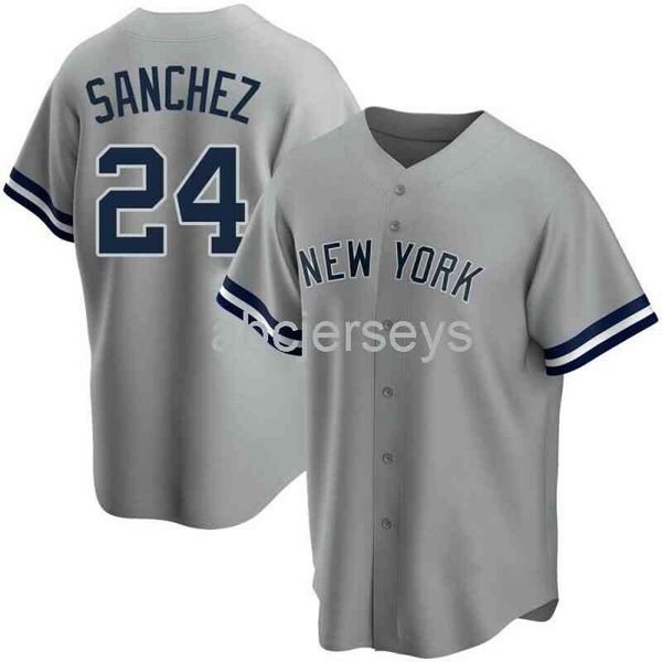 gary sanchez #24 gray ver1 baseball jersey xs-6xl, Black