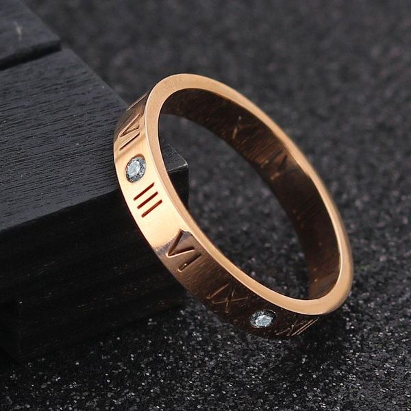 cluster rings wholesale rose gold ring women fashion roman numerals zircon stainless steel simple silver gifts for woman accessories, Golden;silver
cluster rings wholesale rose gold ring women fashion roman numerals zircon stainless steel simple silver gifts for woman accessories, Golden;silver