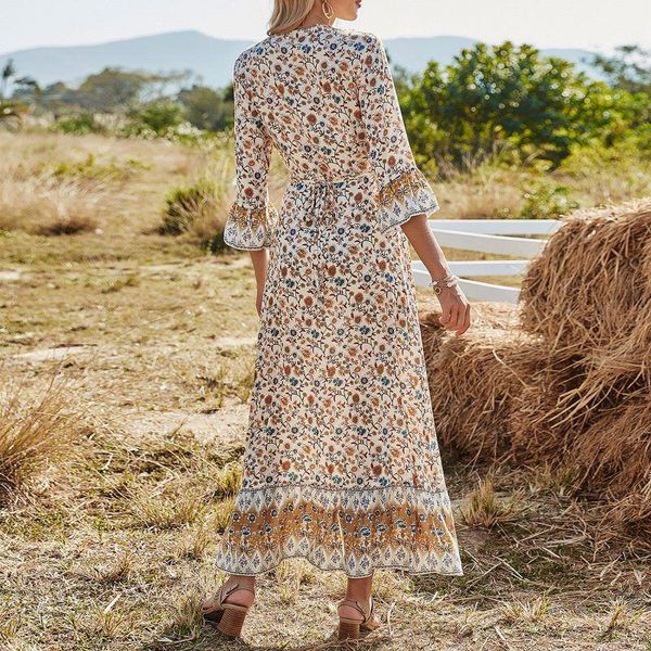 spring summer women's sundress v-neck a-line high waist casual slit bohemian ankle-length fashion ruffle maxi dress uale, Black;gray
spring summer women's sundress v-neck a-line high waist casual slit bohemian ankle-length fashion ruffle maxi dress uale, Black;gray