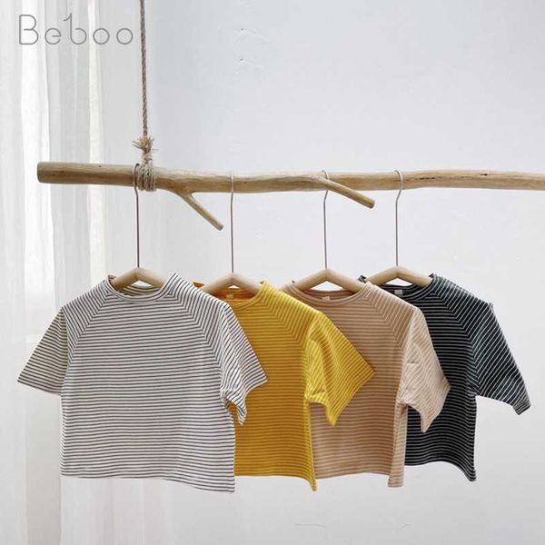 korean children clothes 2021 summer ins short sleeve t- shirt for boys and girls cotton stripe clothing o-neck kids infants 2-6y y0914, Blue
korean children clothes 2021 summer ins short sleeve t- shirt for boys and girls cotton stripe clothing o-neck kids infants 2-6y y0914, Blue