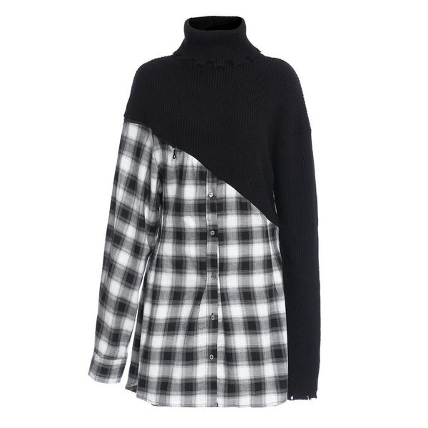 blouses msxu female spring lapel long sleeve high collar irregular mesh grid seam can be off the shoulder two shirts fake, White
blouses msxu female spring lapel long sleeve high collar irregular mesh grid seam can be off the shoulder two shirts fake, White