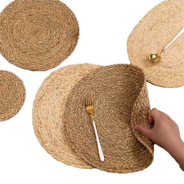 mats & pads japanese-style natural aquatic corn husk hand-woven placemats potholdersround western food coasters household supplies
mats & pads japanese-style natural aquatic corn husk hand-woven placemats potholdersround western food coasters household supplies