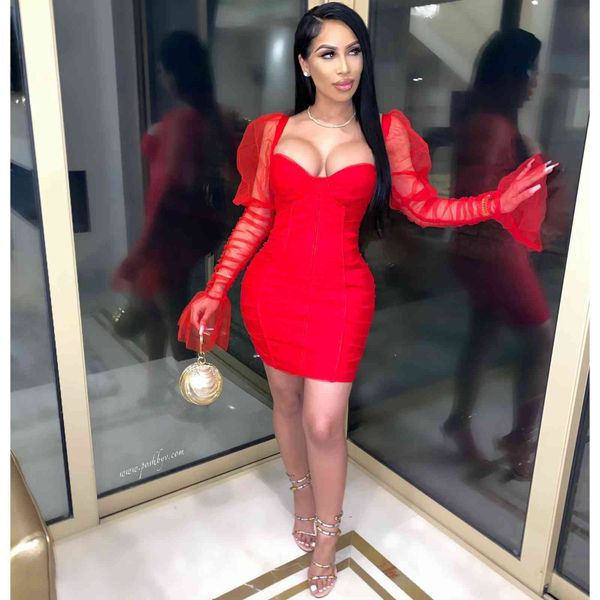 2021 spring and summer new women's dress with breast wrapped mesh sleeve nightclub style hip wrapped dress, Black;gray
2021 spring and summer new women's dress with breast wrapped mesh sleeve nightclub style hip wrapped dress, Black;gray