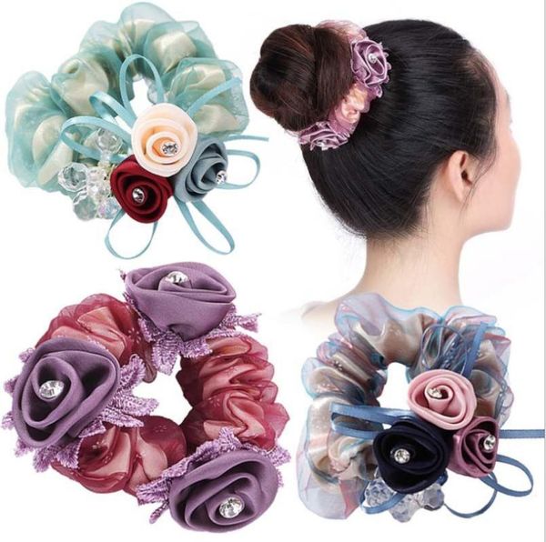 lady hair accessories rubber bands rope elastic girls silk flower scrunchie ponytail holder children elegant ties bun maker, Brown
lady hair accessories rubber bands rope elastic girls silk flower scrunchie ponytail holder children elegant ties bun maker, Brown