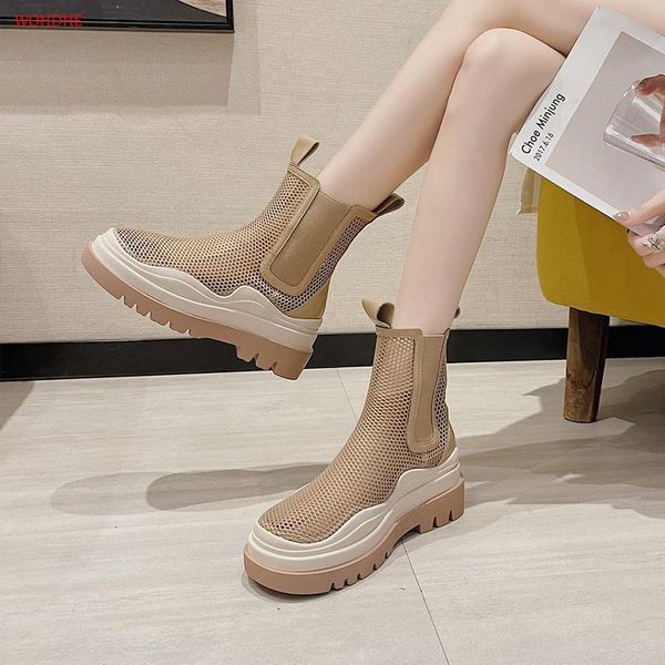 wohdhe women summer ankle boots platform elastic sandals botas slip on breathable mesh casual fashion punk sandalias botines, Black
wohdhe women summer ankle boots platform elastic sandals botas slip on breathable mesh casual fashion punk sandalias botines, Black