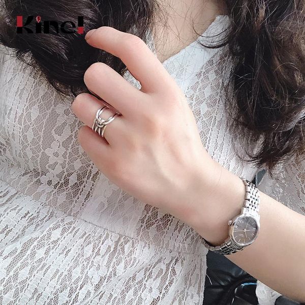 cluster rings kinel 925 sterling silver for women korean open statement ring wholesale luxury jewelry gift 2021, Golden;silver
cluster rings kinel 925 sterling silver for women korean open statement ring wholesale luxury jewelry gift 2021, Golden;silver