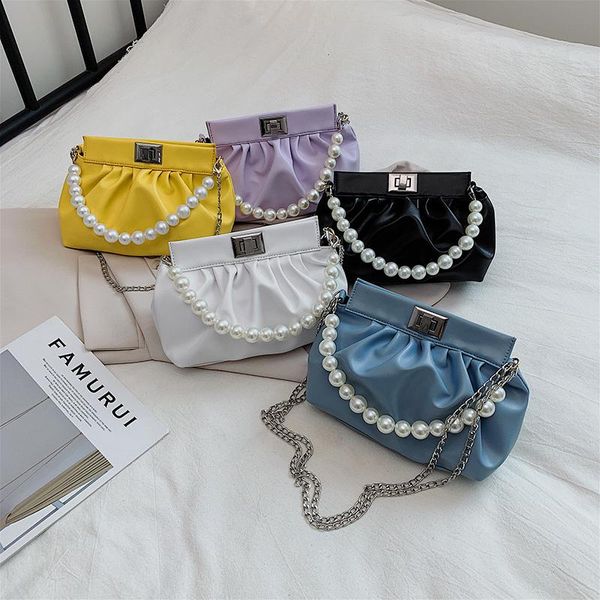 evening bags women's solid casual handbags single pearl chain fold cloud shoulder versatile pu hobos for female crossbody bag
evening bags women's solid casual handbags single pearl chain fold cloud shoulder versatile pu hobos for female crossbody bag