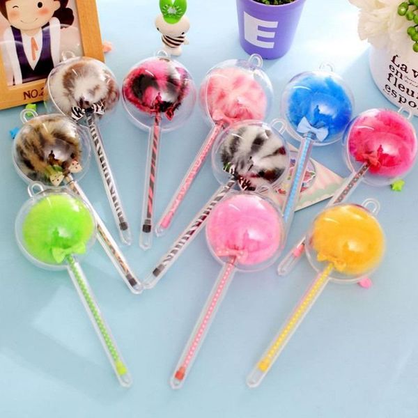18cm-1 0.5mm cute pink hair ball bow plastic case black gel pen office supplies stationery gift ink girl writing smoothly ballpoint pens, Blue;orange
18cm-1 0.5mm cute pink hair ball bow plastic case black gel pen office supplies stationery gift ink girl writing smoothly ballpoint pens, Blue;orange
