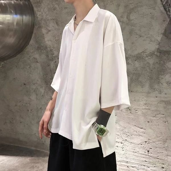 men's casual shirts summer dress fashion solid color men korean loose short-sleeved mens social s-3xl ob1e, White;black
men's casual shirts summer dress fashion solid color men korean loose short-sleeved mens social s-3xl ob1e, White;black