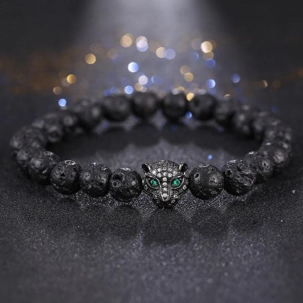 beaded, strands 2021 trendy fashion men's bracelet leopard head jewelry 8mm handmade classic beaded gift pulsera hombre, Black
beaded, strands 2021 trendy fashion men's bracelet leopard head jewelry 8mm handmade classic beaded gift pulsera hombre, Black
