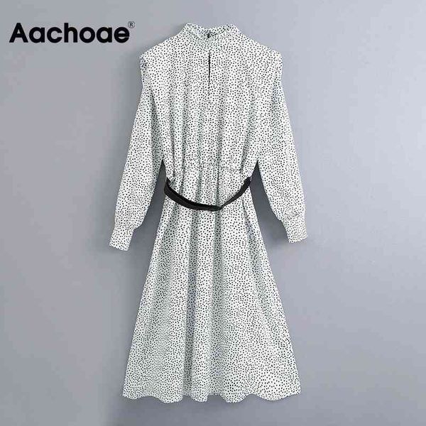 aachoae dot print midi dress women o neck elegant pleated dress long sleeve back hollow out party dress with belt vestidos mujer 210413, Black;gray
aachoae dot print midi dress women o neck elegant pleated dress long sleeve back hollow out party dress with belt vestidos mujer 210413, Black;gray
