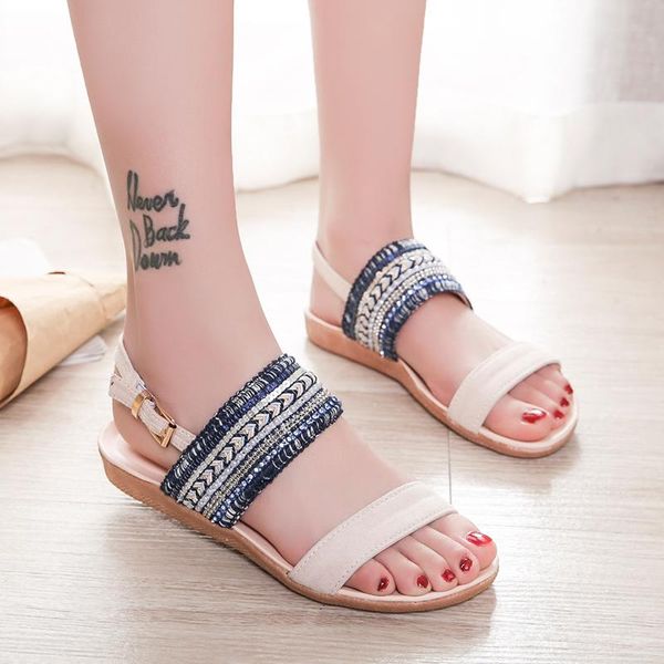 summer gladiator sandals female bohemian women thong designer buckle strap ladies shoes zapatos mujer plus size, Black
summer gladiator sandals female bohemian women thong designer buckle strap ladies shoes zapatos mujer plus size, Black