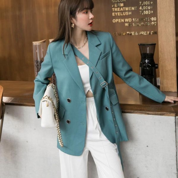 women's suits & blazers liscn women blue button ribbon big size blazer lapel long sleeve loose fit jacket fashion tide spring autumn 20, White;black
women's suits & blazers liscn women blue button ribbon big size blazer lapel long sleeve loose fit jacket fashion tide spring autumn 20, White;black
