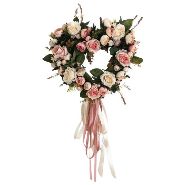 decorative flowers & wreaths heart shaped round artificial rose flower wreath for home decor wedding decoration valentine's day gift el
decorative flowers & wreaths heart shaped round artificial rose flower wreath for home decor wedding decoration valentine's day gift el