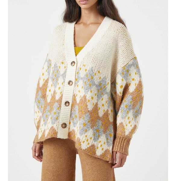 women's sweaters cardigan women's nightgown autumn geometric casual fashion impression with long female sleeve cleavage simple mes, White;black
women's sweaters cardigan women's nightgown autumn geometric casual fashion impression with long female sleeve cleavage simple mes, White;black